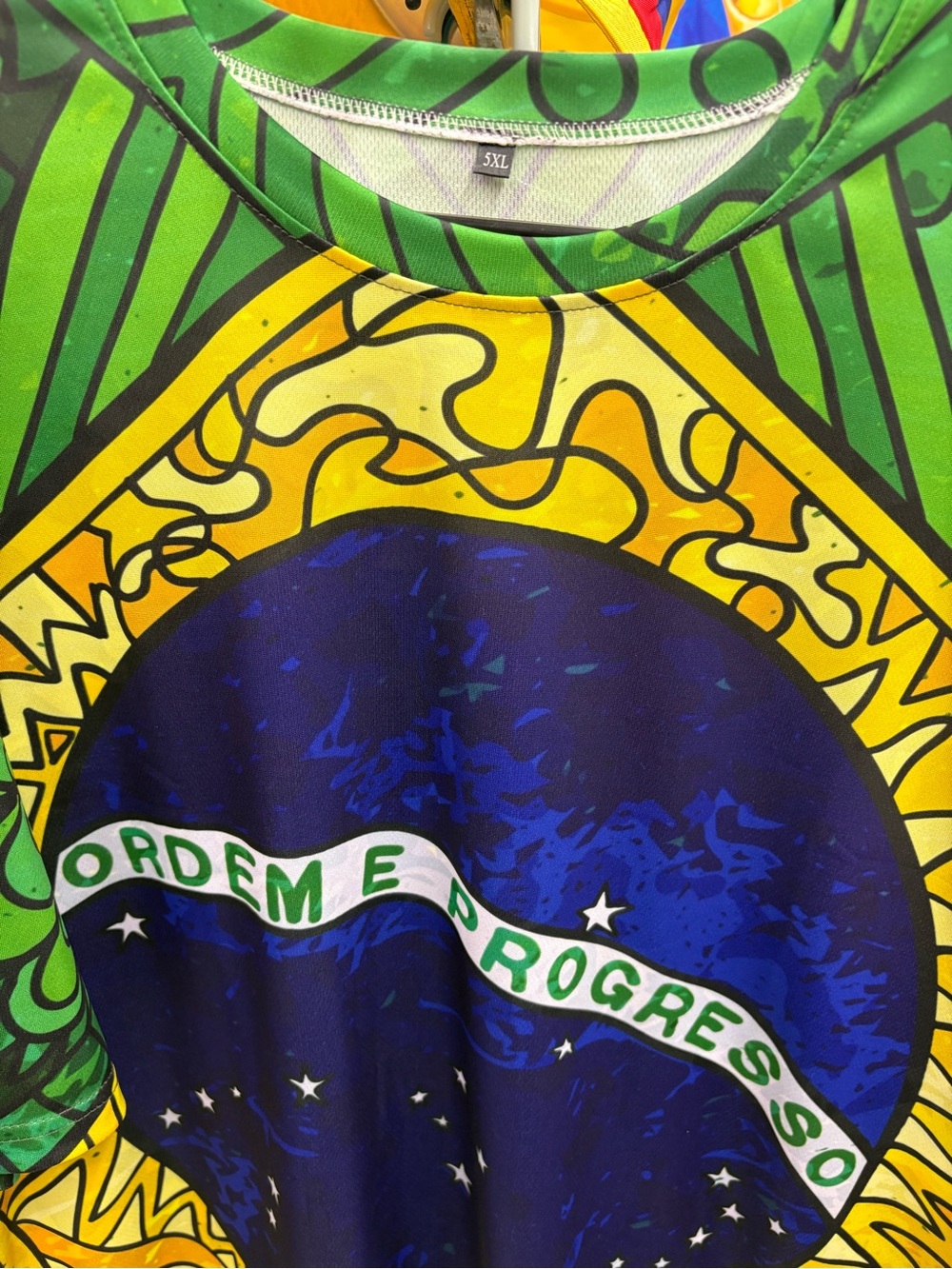 Casual Corner Brazil Flag Graphic Jersey - Green/Yellow/Blue